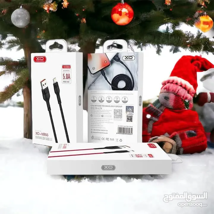 وصله usb كابل شحن سريع بقدره 5.0 امبير وصلة سريعه طول متر مقاومه للقطع او الاهتراء طبقه خارجيه كتان