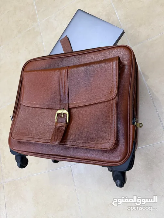 100% genuine leather office travel case