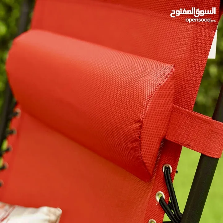 Ultimate Comfort: Zero-Gravity  Reclining Chair- (Red with Black trim)