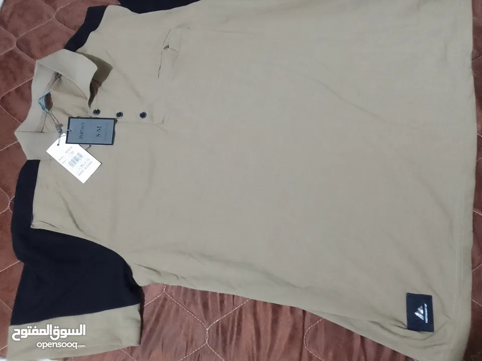 بدلة رياضية رجالية لون اسود وكابتشينو نخب اول صيني الصناعة مقاس(52) 2XL جديدة