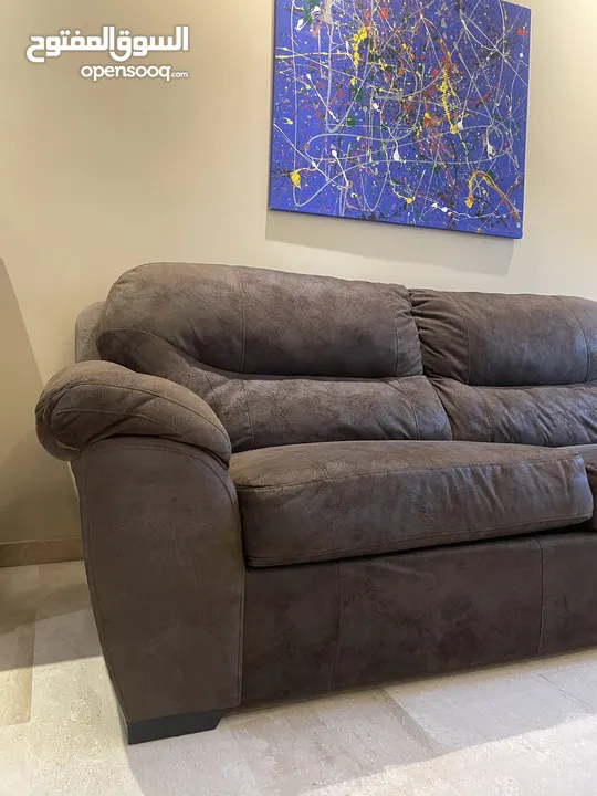 Nabuk Fabric Sofa Set (3 piece)