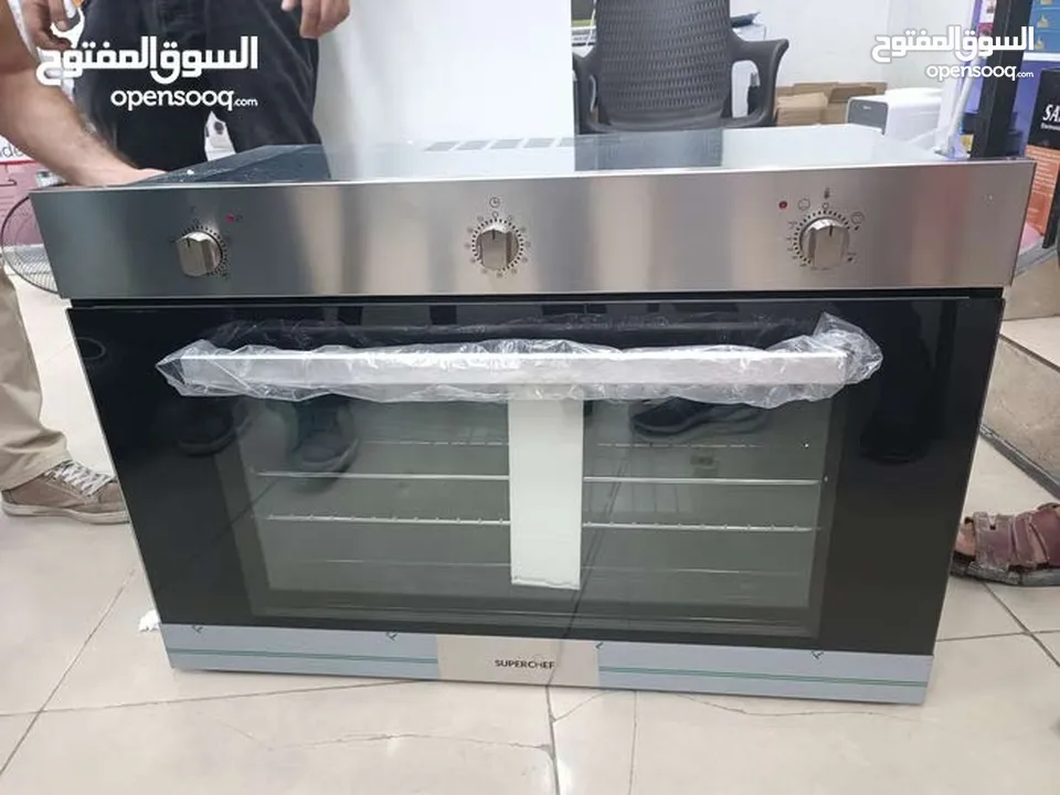 عرض نااار على فرن بلت ان سوبر شيف إيطالي لون اسود او لون سلفر 90 سم