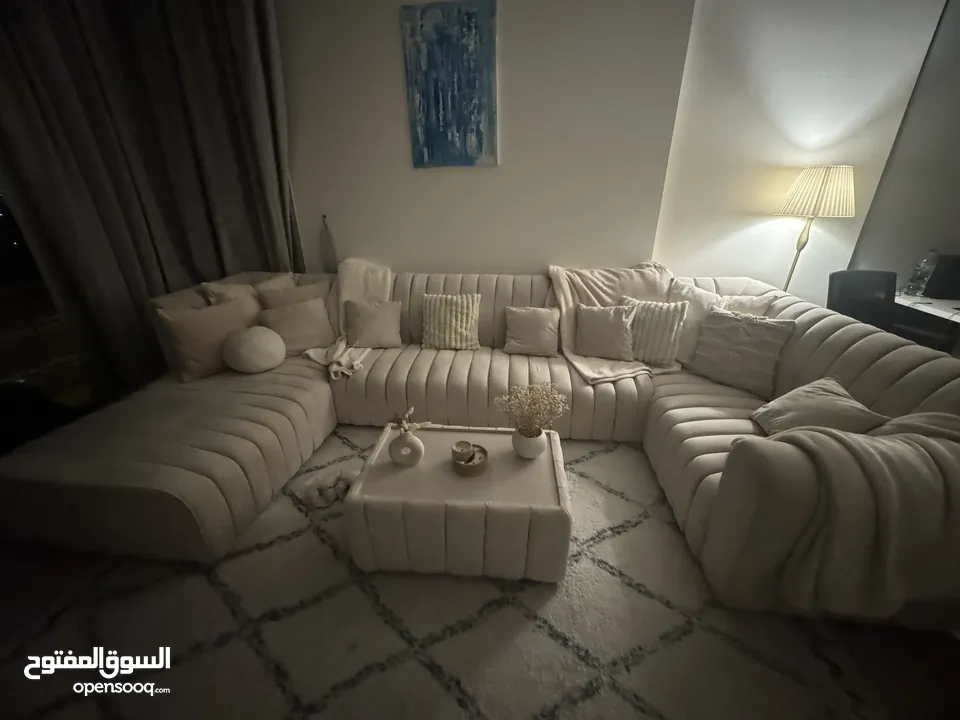 Beige Large Sofa