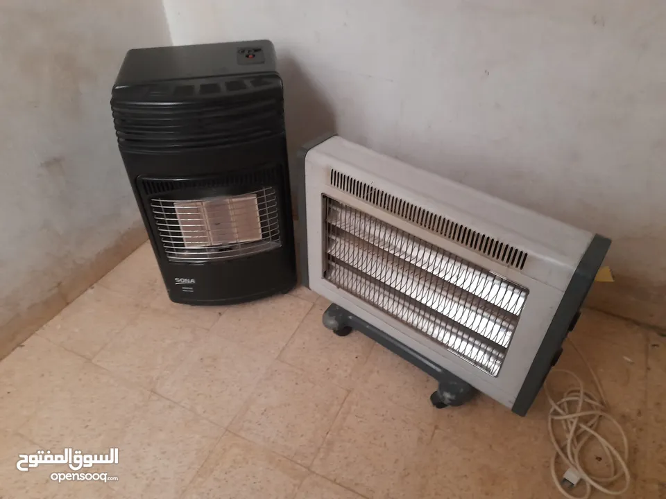 صوبة غاز  3 شعلات+ صوبة كهرباء 4 شعلات