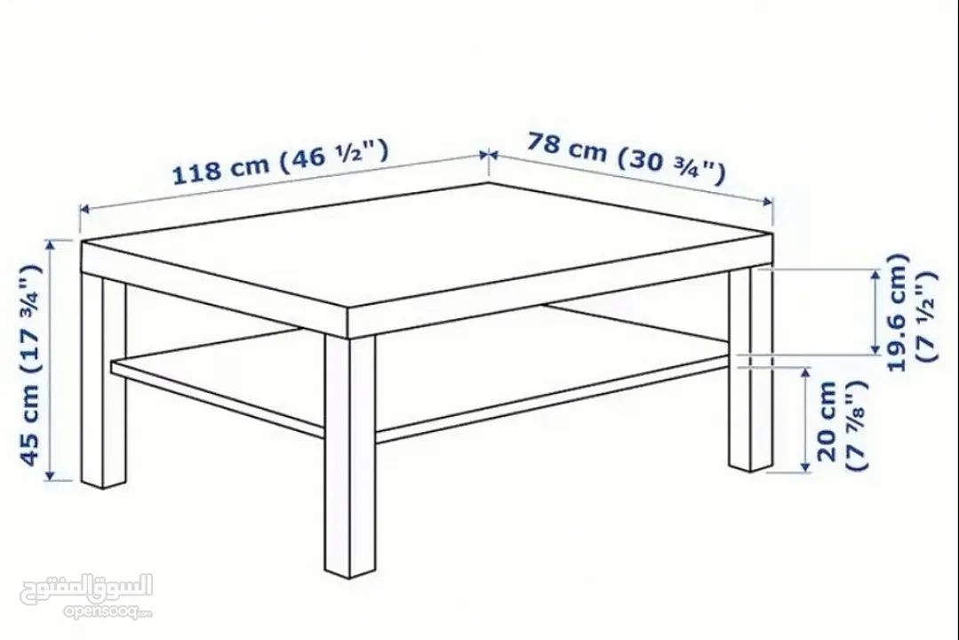 طاولة ايكيا بيضاء : ديكور - اكسسوارات : الباطنة صحم (234957400)