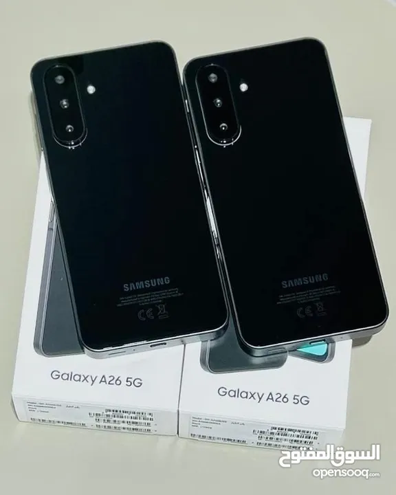 جديد Samsung A26 5G رام 12 و 16  جيجا 256  مكفول سنة هدية كفر ولزقة وشاحن الاصلي متوفر توصيل