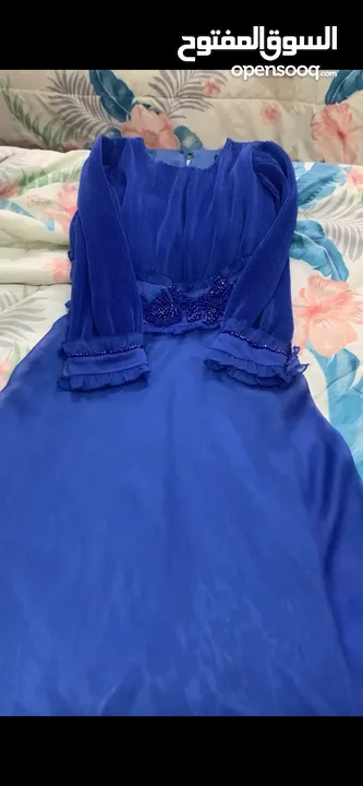 فستان للعيد طويل جديد نظيف