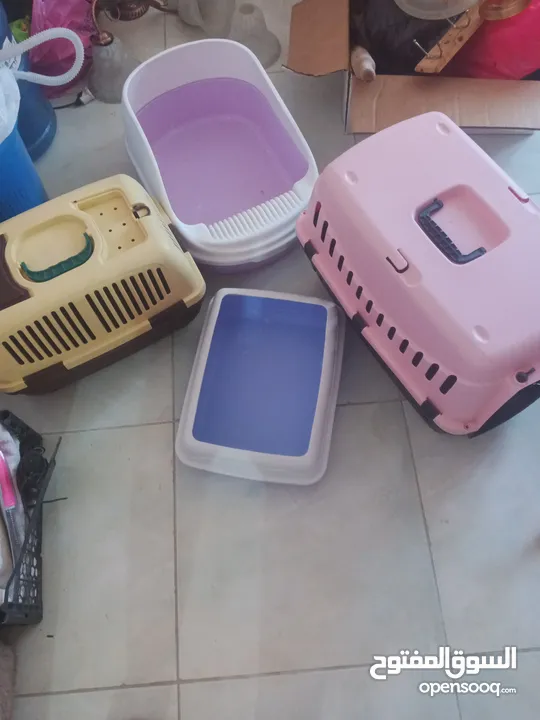 احتياجات للحيوانات الأليفة قفص عدد 2 و Litter Box  عدد 2