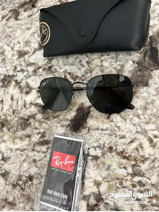 نظارة ريبان  بلاك اديشن  جلال ابو مويس ريبان اصلية RAY BAN Black Hexagonal 54 mm Polarized من معرض
