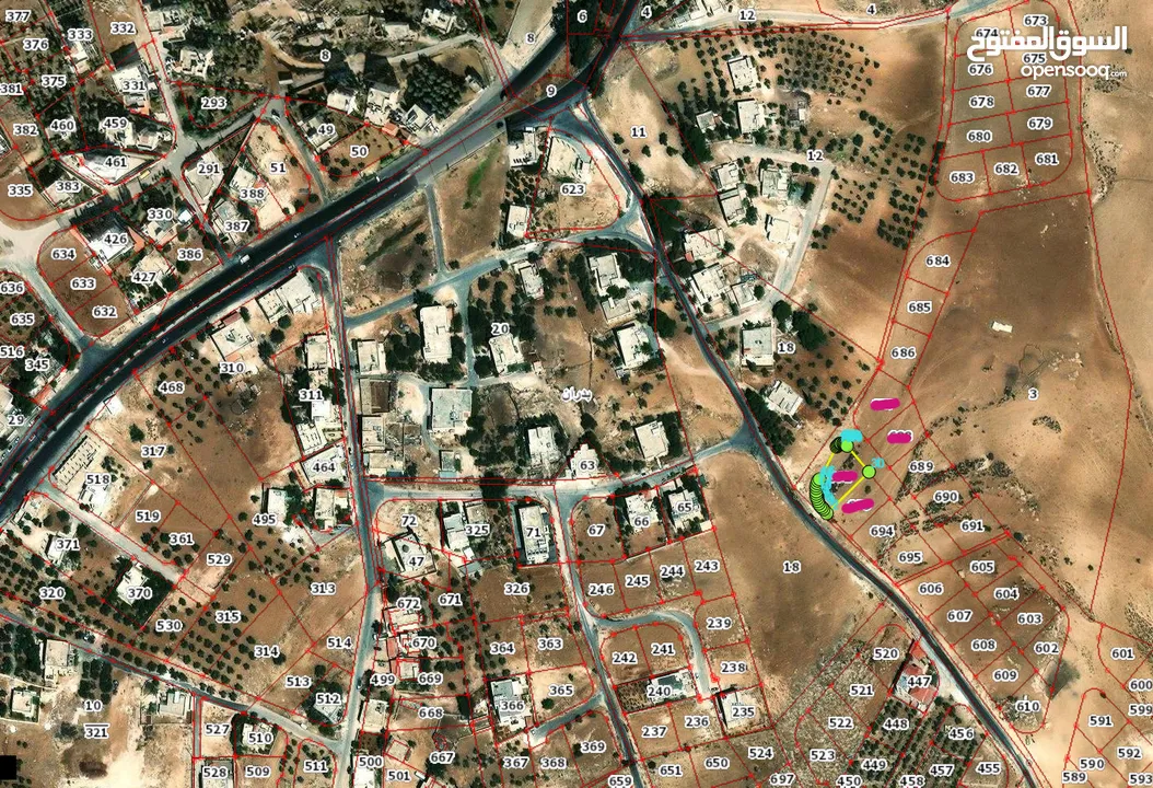 ارض في ارقى مناطق عمان على شارعين في شفا بدران للبيع