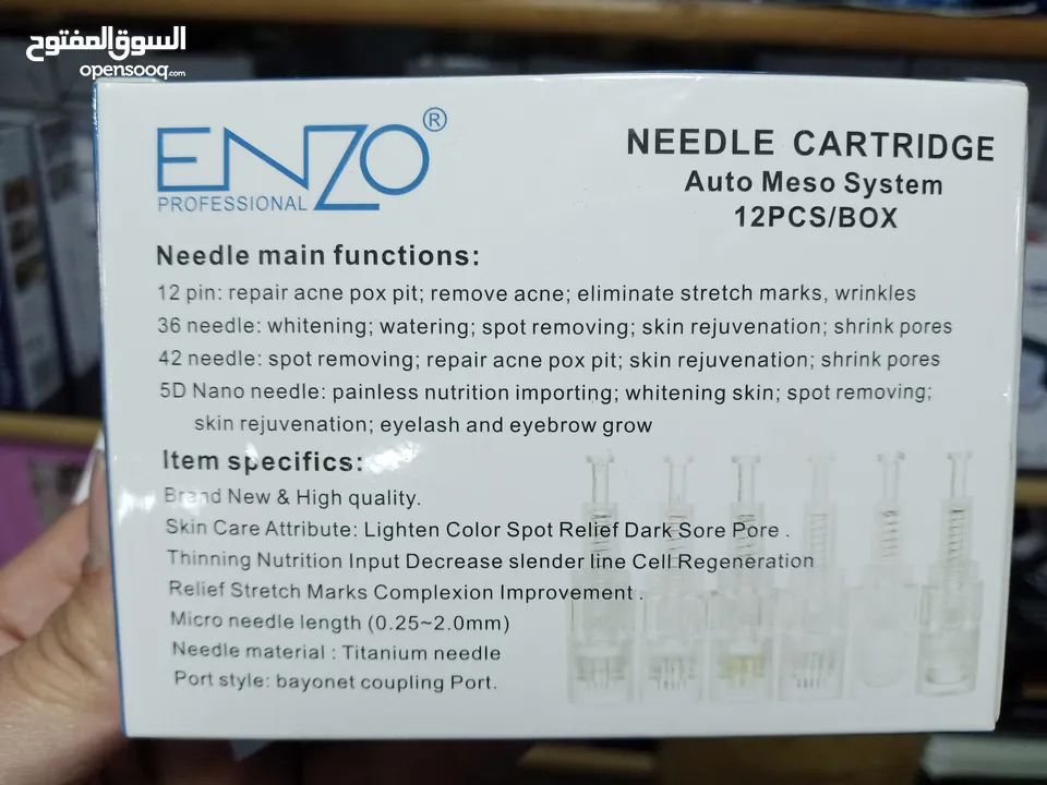 بكج ابر ديرما بن اينزو ENZO  Derma Pen Needles البكج مكون من 12 راس