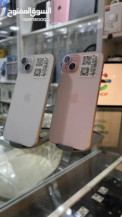 ‏iPhone 15 Plus 256GB / Pink & Blue  وارد شرق أوسط مدخل خط بطاريات بين 86‎%‎ - 90%
