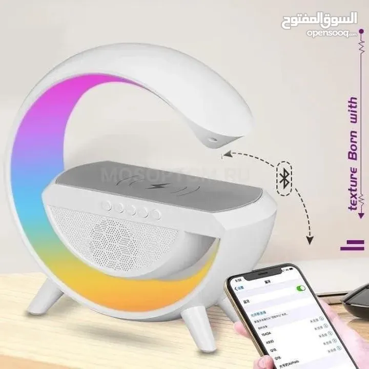 Led wireless charging speaker مكبر الصوتLED شحن لاسلكية بالحجم الكبير الاكبر في الأسواق .