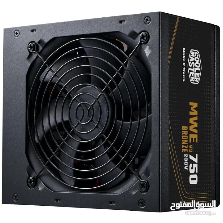 باور سبلاي كولر ماستر لأجهزة الجيمنج 750 واط حقيقي COOLERMASTER 750W 80+ BRONZE GAMING POWER SUPPLY