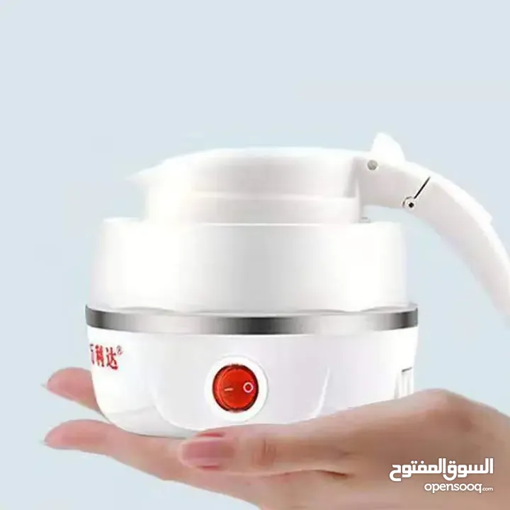 غلاية كهربائي سيليكون صحي طوي متنقلة ومناسبة للسفر
