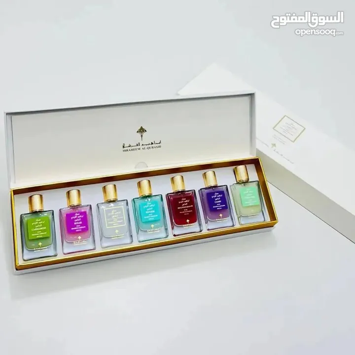 بكج مسك ابراهيم القرشي الفاخر الاصلي  7 روائح مختلفة ساحرة تجمع بين الفخامة والانتعاش