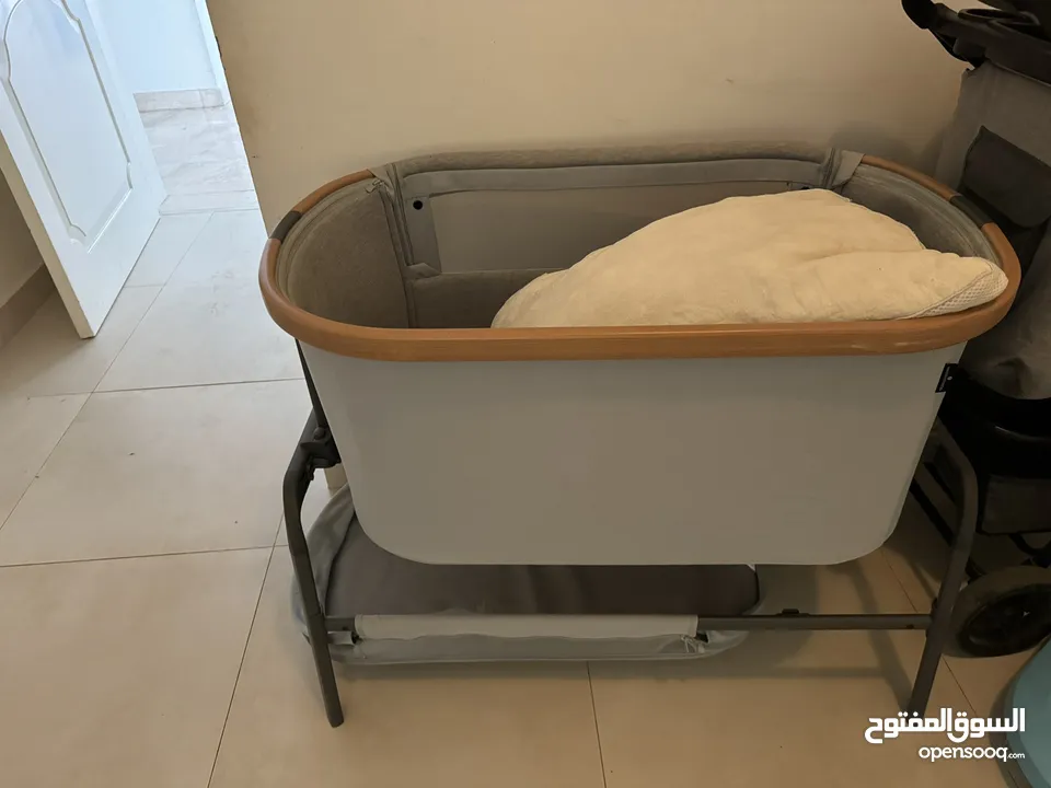 Baby crib and baby car stroller and baby walker