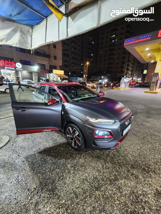 هيونداي كونا ايرون مان 2019 فل الفل  رمادي مطفي  20 ألف كم  - فحص ممتاز