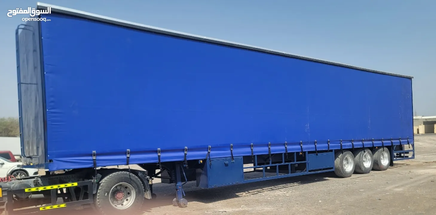 curtain trailer 3 axle. newly assembled. axle rim used