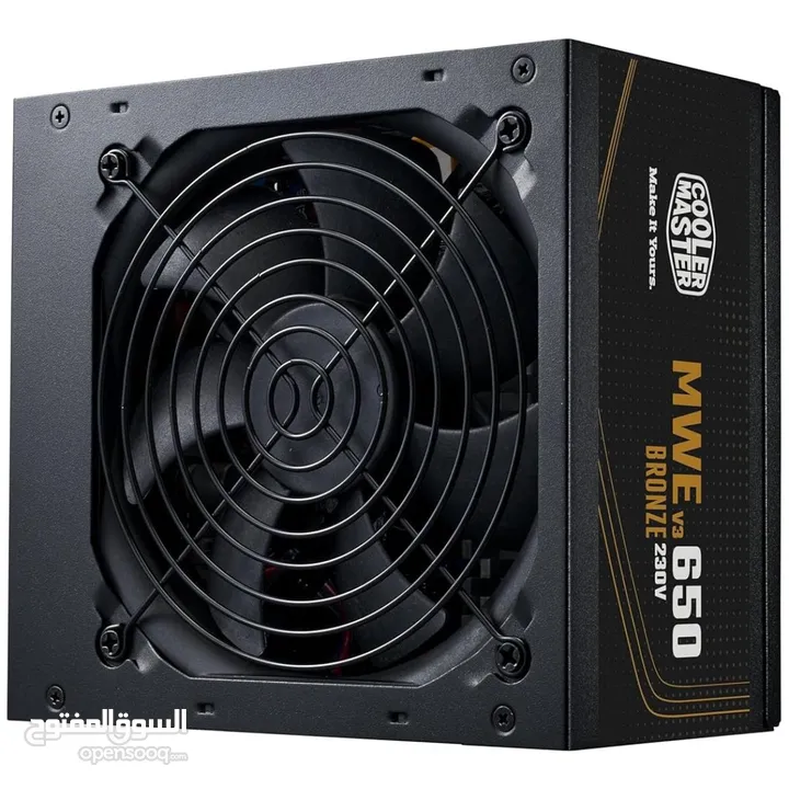 باور سبلاي كولر ماستر لأجهزة الجيمنج 650 واط حقيقي COOLERMASTER 650W 80+ BRONZE GAMING POWER SUPPLY