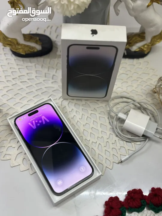 iPhone 14 Pro Max  256g بطارية 90  مش مفتوح ولا مصلح بسعر حرق 2300