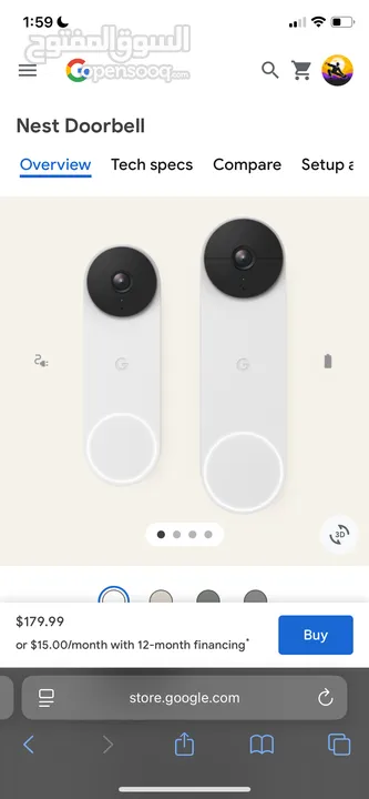 Google Nest Audio – مكبر صوت ذكي بجودة عالية (جديد وأصلي 100%) وجميع اجهزة google الاصلية الجديدة