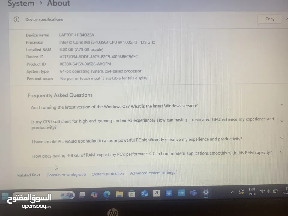 hp laptop windows core i5