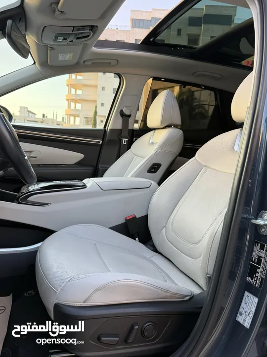 هونداي توسان ترخيص 2022 محرك 1600 هايبرد plug in/يقطع على الشحنه 65 كيلو متر  271 حصان