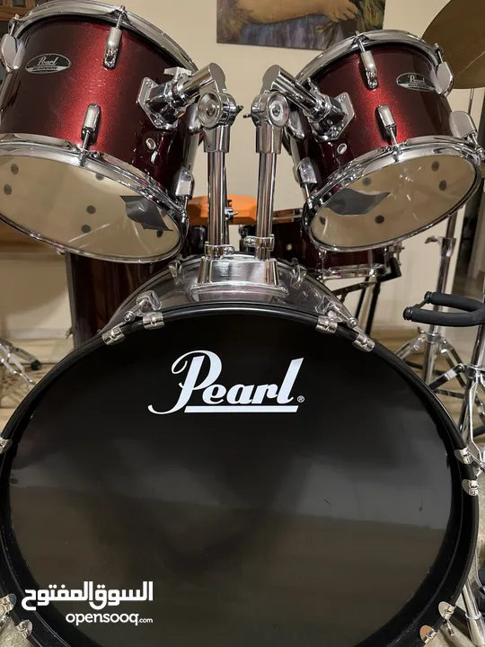 Drums PEARL بحالة الوكالة مع نحاسات Zildjian