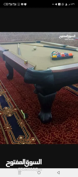 طاولة بلياردوا استعمال بسيط في حالة الوكالة..7.5 قدم....