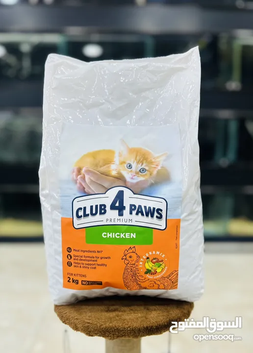 افضل طعام للقطط club for paws دراي فود