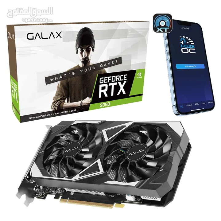 كرت شاشة GALAX RTX 3050 6GB GDDR6 الجيل الجديد من الأداء الرسومي