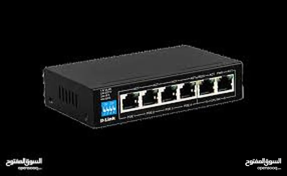 D-link Des-F1006P-E-PORT 10/100 SWITCH WITH 4 POE PORTS AND 2 UPLINK PORTS سويتج دي لينك 4 مخارج