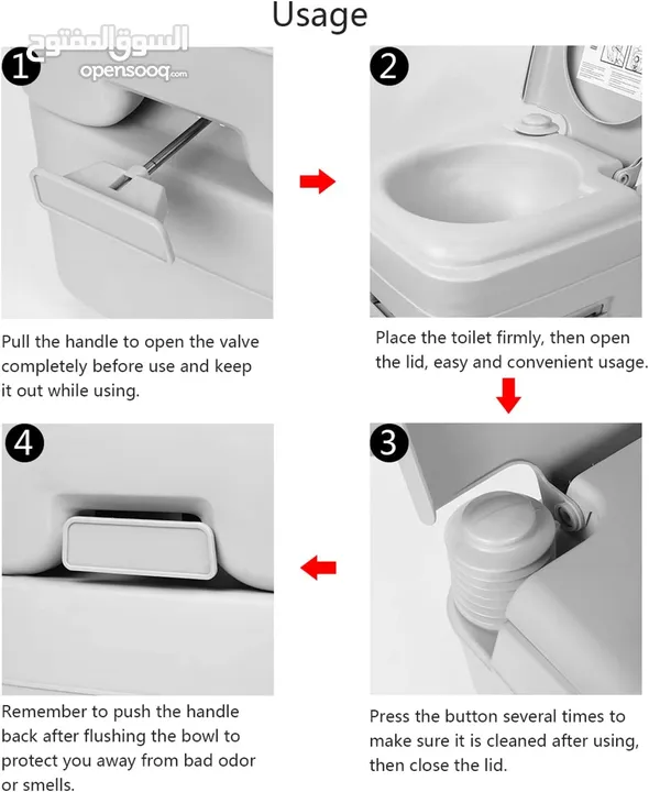 تواليت لكبار السن يحتوي المرحاض على خزان مياه علوي وخزان صرف حلول طبية Portable Toilet مرحاض متنقل