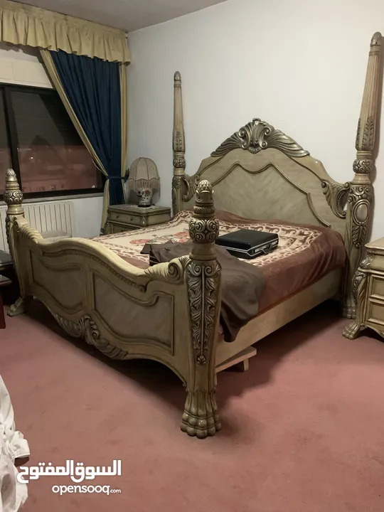 غرفه نوم حفر ثقيله خشب سولد  غير مستعمله