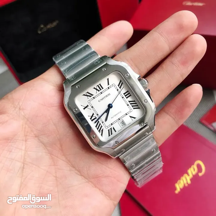 كارتييه سانتوس سوبر كلون  نفس الأصلية بحركة سويسرية وتوصيل مجاني والسعر قابل للنقاش