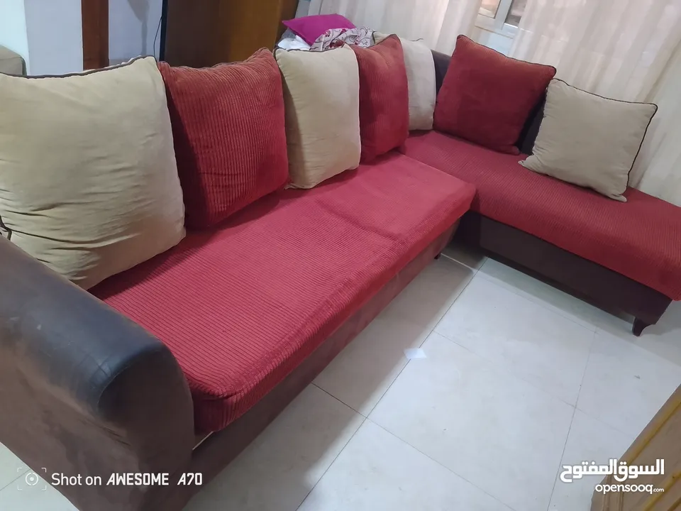 طقم كورنر للبيع بحالة جيدة حرف L