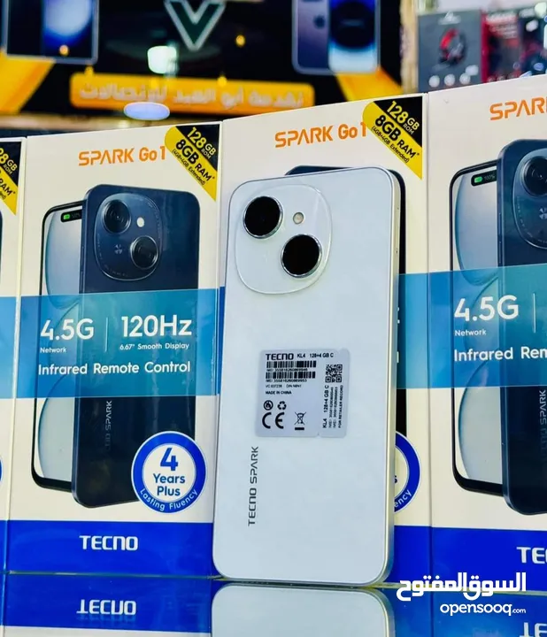 جهاز جديد بالكرتونة Spark  GO 1 رام 6 و 8 جيجا 64 و 128 مكفول سنة متوفر توصيل