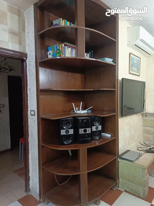 مكتبة وبوفيه كورنر خشب بلوط بسعر مناسب