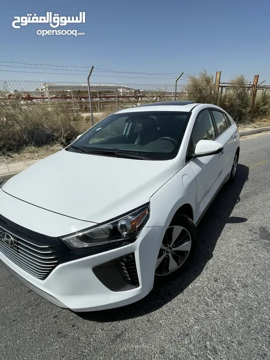 هيونداي ايونيك أبيض هايبرد ليمتد  2018- Hyundai ionic 2018 بدفعة 2500