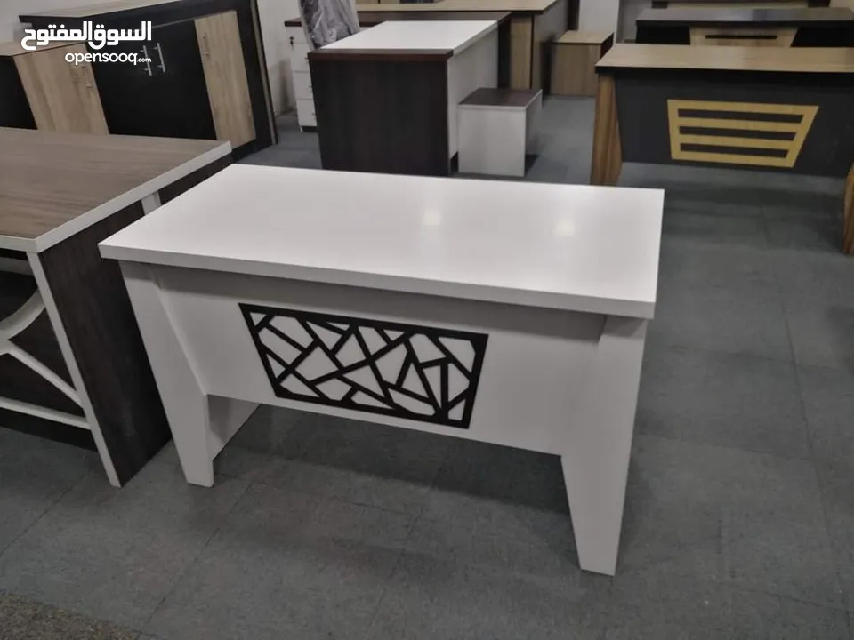مكتب 120سم مع كرسي شبك شامل التوصيل والتركيب مع درجين معلقات زرفيل اول درج اللون حسب الطلب