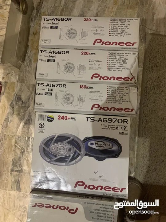 سماعات pioneer وسماعات  سوني 240 w XPlod