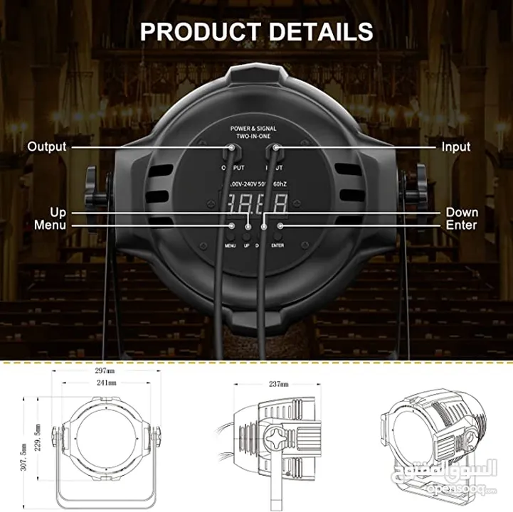 اضاءة حفالات ومناسبات (باركان) 54X3w Led Par Can Stage Light