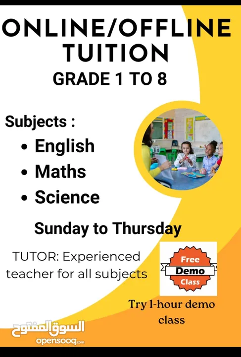 Experienced teacher having 10 years of teaching experience. English,Math and Science classes .