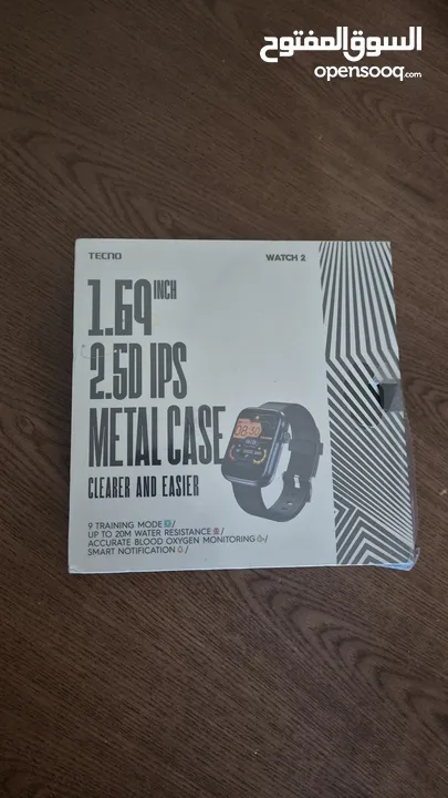 Tecno Watch 2 Black - Brand New Smart Watch جديدة بالكرتونة غير مفتوحة