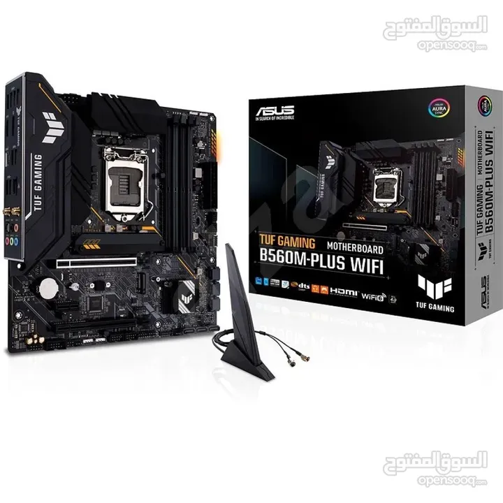 مذربورد ايسوس جيمنج لمعالجات انتل جيل 10 + 11 ASUS TUF GAMING B560M-PLUS WIFI 6/DDR4 MOTHERBOARD