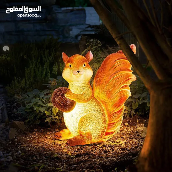 زيّن حديقتك بسحر الطبيعة تمثال سنجاب بالحجم الكبير التمثال في وضعيتين مصنوع من راتنج البوليريسين