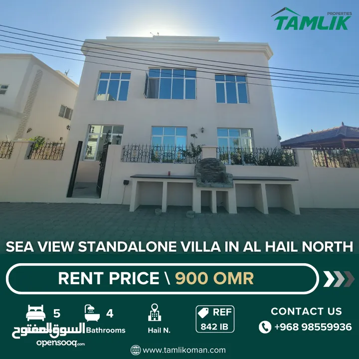 Sea View Standalone Villa for Rent in Al Hail North REF 842iB