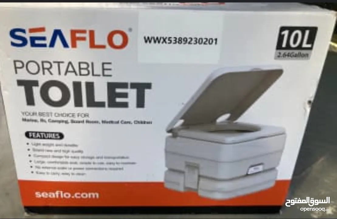 BRAND NEW SEA FLOW Portable Chemical Camping Toilet