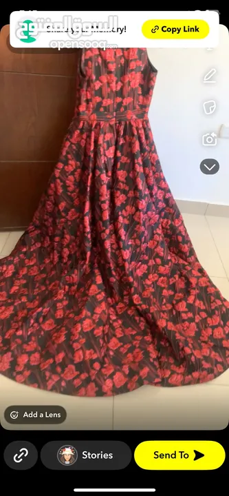 فستان ماركة Bebe للبيع ملبوس مره واحده يعتبر فستان بدله ناعمه